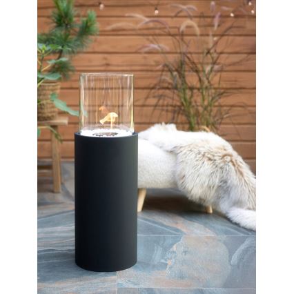 Șemineu pe bioetanol ROMA 26,5x80,5 cm 2kW negru + husă de protecție