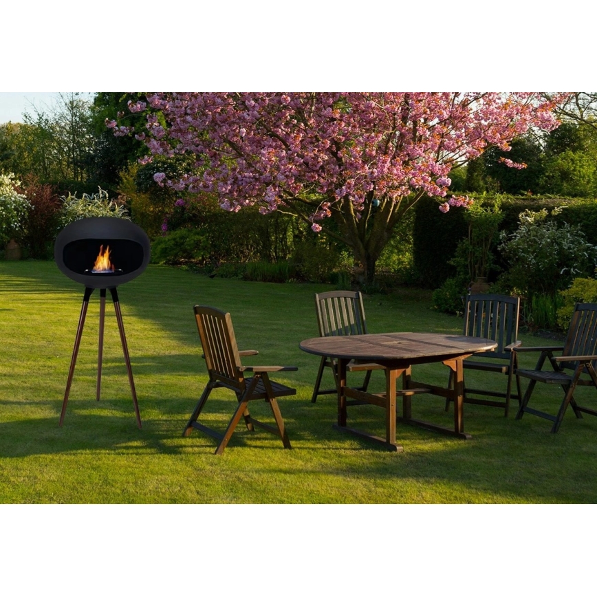 Șemineu pe bioetanol TOKIO 45 x 100 cm, 2 kW, negru