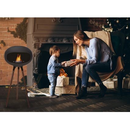 Șemineu pe bioetanol TOKIO 45 x 100 cm, 2 kW, negru