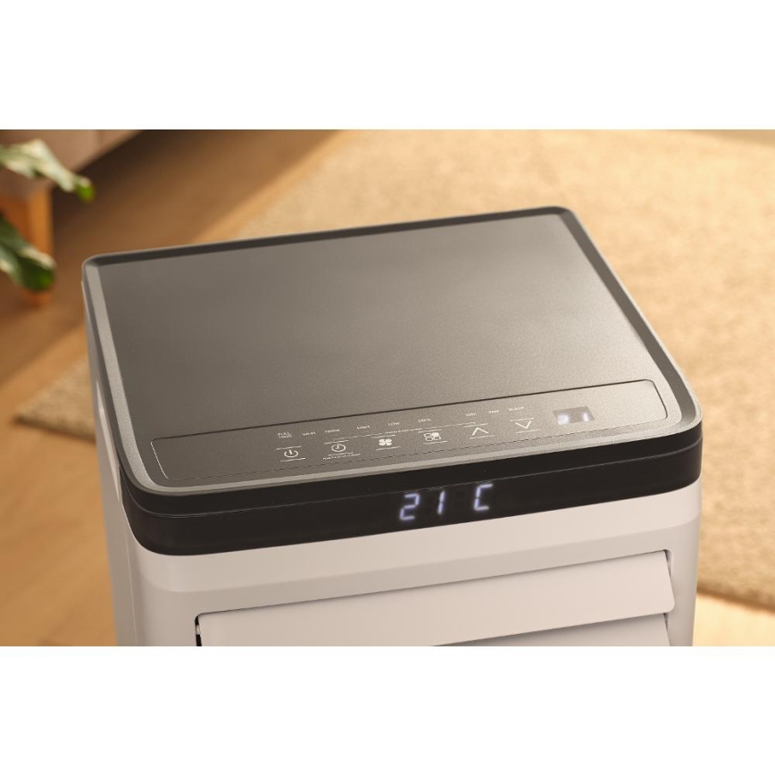 Sencor - Aparat de aer condiționat portabil inteligent 3-în-1, inclusiv accesorii complete, 1020 W/230 V, 10.000 BTU, Wi-Fi, alb + telecomandă