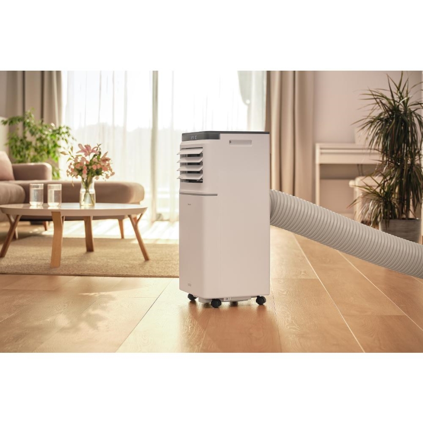 Sencor - Aparat de aer condiționat portabil inteligent 3-în-1, inclusiv accesorii complete, 1020 W/230 V, 10.000 BTU, Wi-Fi, alb + telecomandă