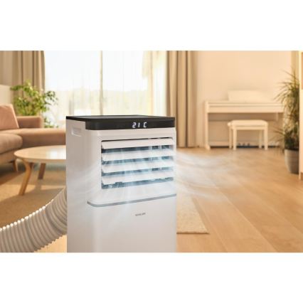 Sencor - Aparat de aer condiționat portabil inteligent 3-în-1, inclusiv accesorii complete, 1020 W/230 V, 10.000 BTU, Wi-Fi, alb + telecomandă