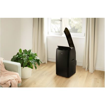 Sencor - Aer condiționat mobil inteligent 4 în 1 cu accesorii complete 900W/230V 9000 BTU Wi-Fi negru + telecomandă