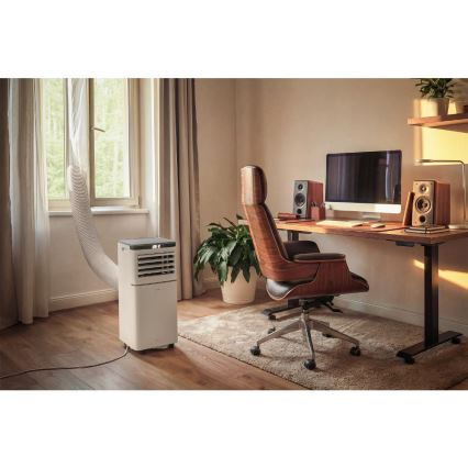 Sencor - Climatizor mobil inteligent 3 în 1, 815 W / 230 V, 8000 BTU, Wi‑Fi, alb, cu telecomandă și accesorii complete incluse