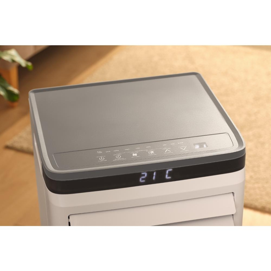 Sencor - Climatizor mobil inteligent 3 în 1, 815 W / 230 V, 8000 BTU, Wi‑Fi, alb, cu telecomandă și accesorii complete incluse