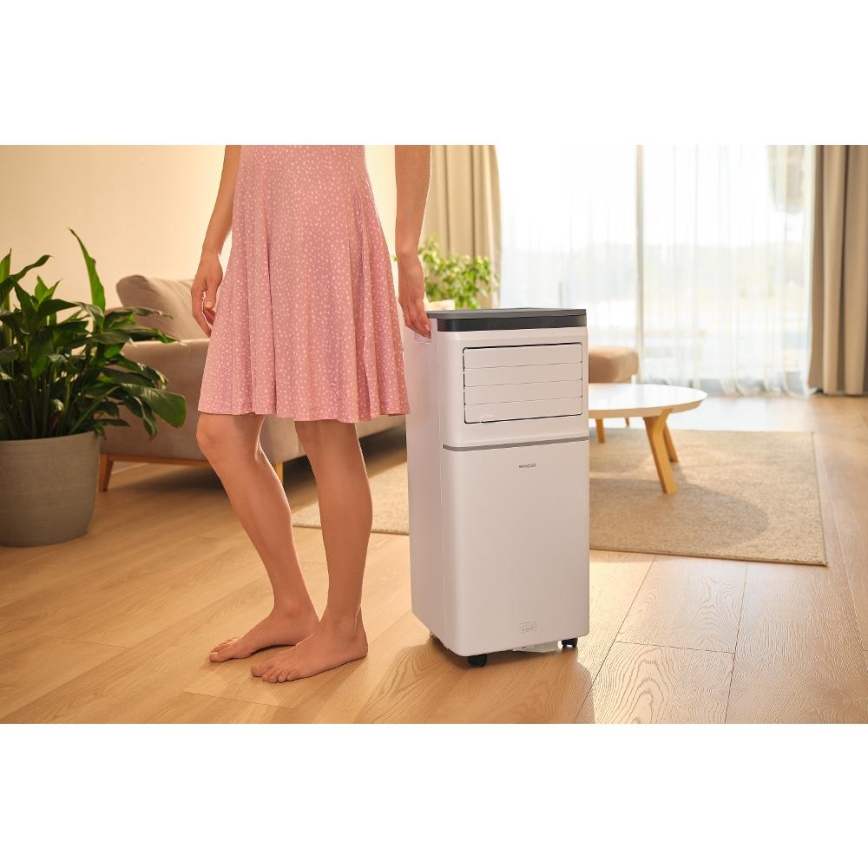 Sencor - Climatizor mobil inteligent 3 în 1, 815 W / 230 V, 8000 BTU, Wi‑Fi, alb, cu telecomandă și accesorii complete incluse