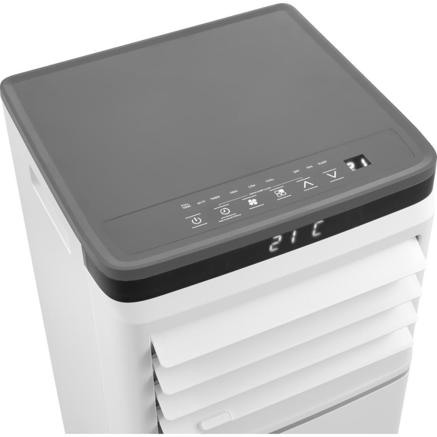 Sencor - Climatizor mobil inteligent 3 în 1, 815 W / 230 V, 8000 BTU, Wi‑Fi, alb, cu telecomandă și accesorii complete incluse