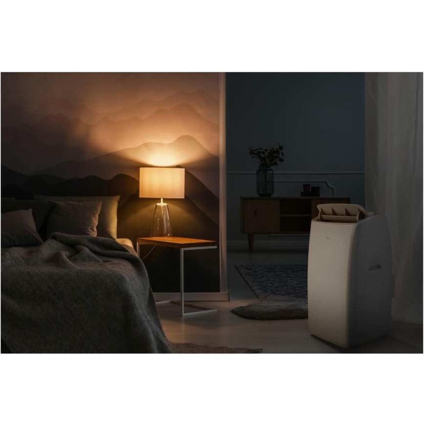 Sencor - Aparat de aer condiționat portabil inteligent 5 în 1, cu accesorii complete, 733 W/230 V, 9000 BTU, Wi‑Fi, alb + telecomandă