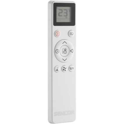 Sencor - Aparat de aer condiționat portabil inteligent 5 în 1, cu accesorii complete, 733 W/230 V, 9000 BTU, Wi‑Fi, alb + telecomandă