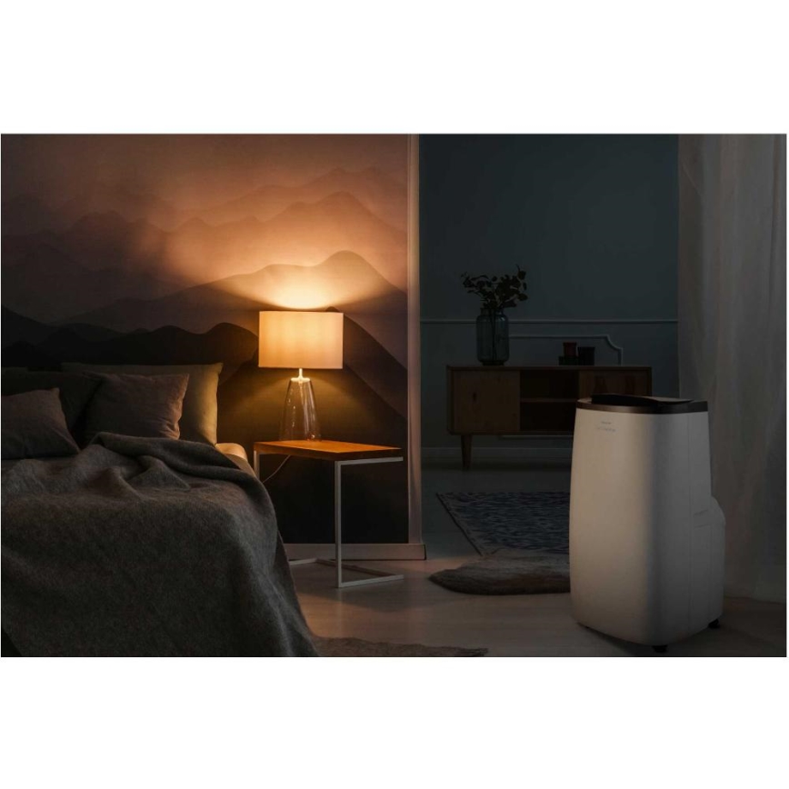Sencor - Aparat de aer condiționat portabil inteligent 4 în 1, cu accesorii complete, 1750W/230V, 18000 BTU, Wi-Fi, alb + telecomandă
