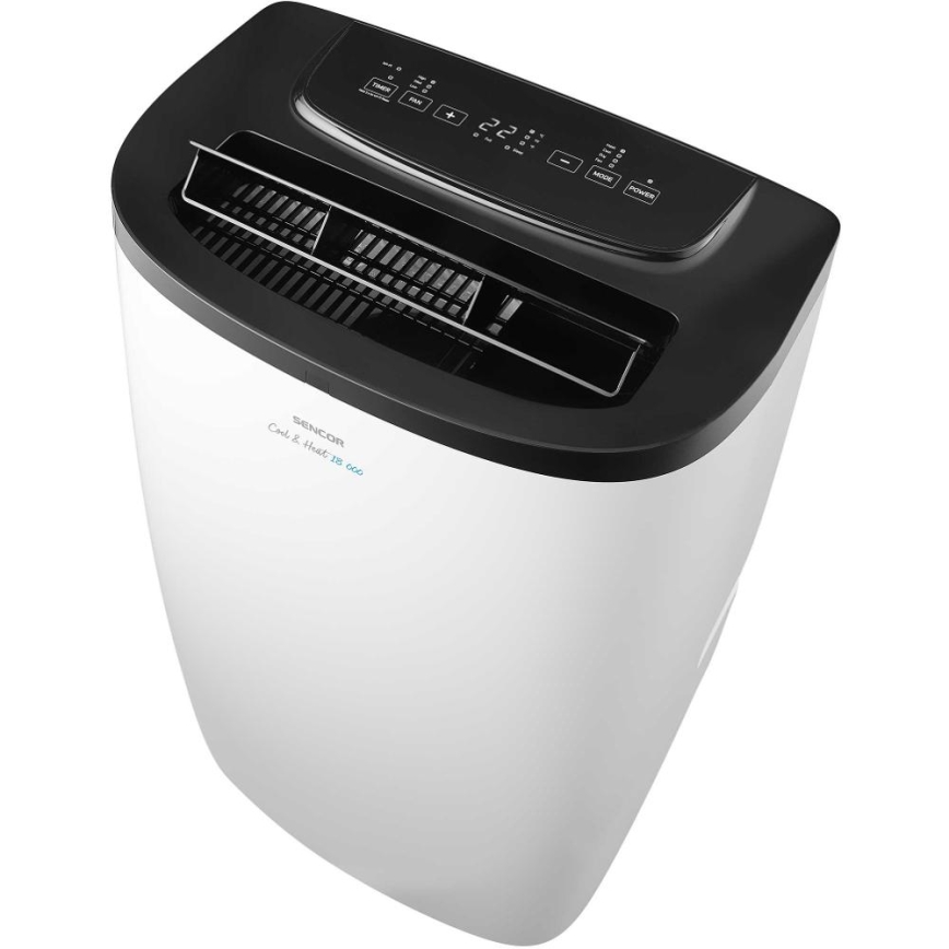 Sencor - Aparat de aer condiționat portabil inteligent 4 în 1, cu accesorii complete, 1750W/230V, 18000 BTU, Wi-Fi, alb + telecomandă