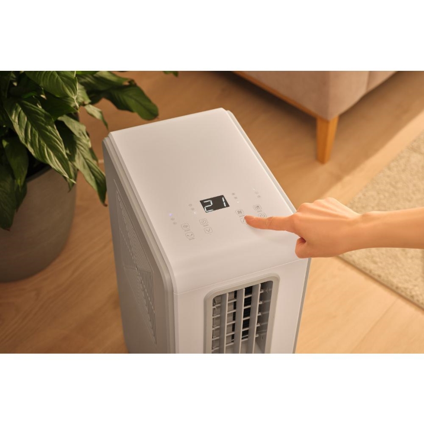Sencor - Aparat de aer condiționat portabil 4 în 1, 200W/230V, 1800 BTU, alb, cu telecomandă