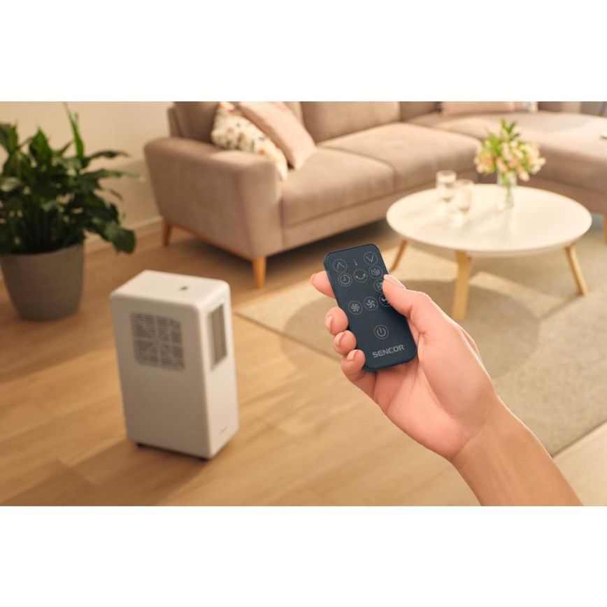 Sencor - Aparat de aer condiționat portabil 4 în 1, 200W/230V, 1800 BTU, alb, cu telecomandă