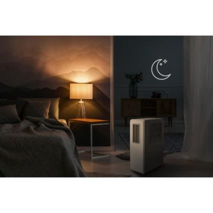 Sencor - Aparat de aer condiționat portabil 4 în 1, 200W/230V, 1800 BTU, alb, cu telecomandă