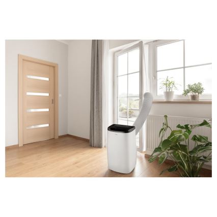 Sencor - Climatizor mobil inteligent 4 în 1 cu accesorii complete, 1700W/230V, 12.000 BTU, Wi‑Fi, alb + telecomandă
