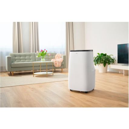 Sencor - Climatizor mobil inteligent 4 în 1 cu accesorii complete, 1700W/230V, 12.000 BTU, Wi‑Fi, alb + telecomandă