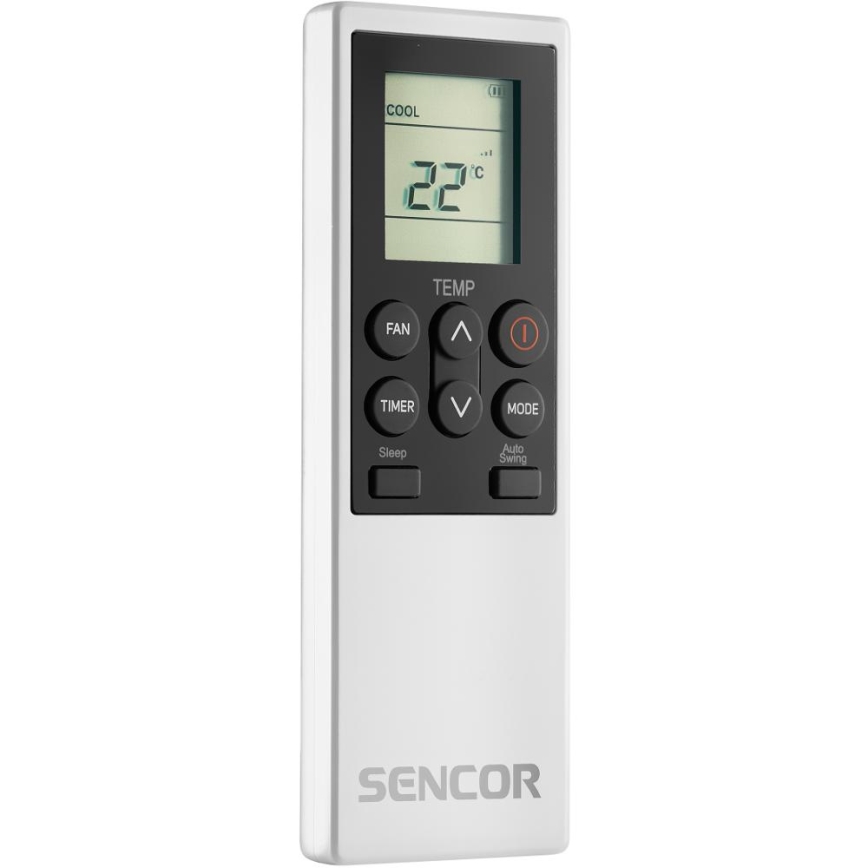 Sencor - Climatizor mobil inteligent 4 în 1 cu accesorii complete, 1700W/230V, 12.000 BTU, Wi‑Fi, alb + telecomandă