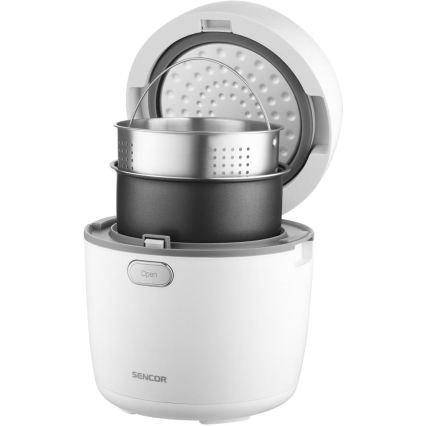 Sencor - Aparat de gătit orez 350 W / 230 V, 0,6 l, alb