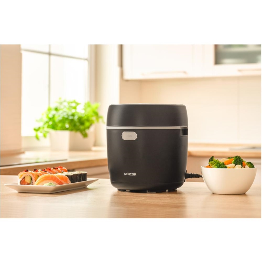 Sencor - Aparat de gătit orez 350W/230V 0,6 l negru