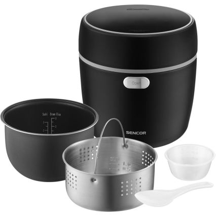 Sencor - Aparat de gătit orez 350W/230V 0,6 l negru