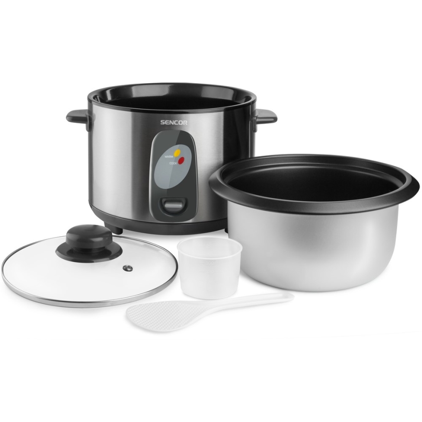 Sencor - Aparat de gătit orez 500W/230V, 1,5 l, inox