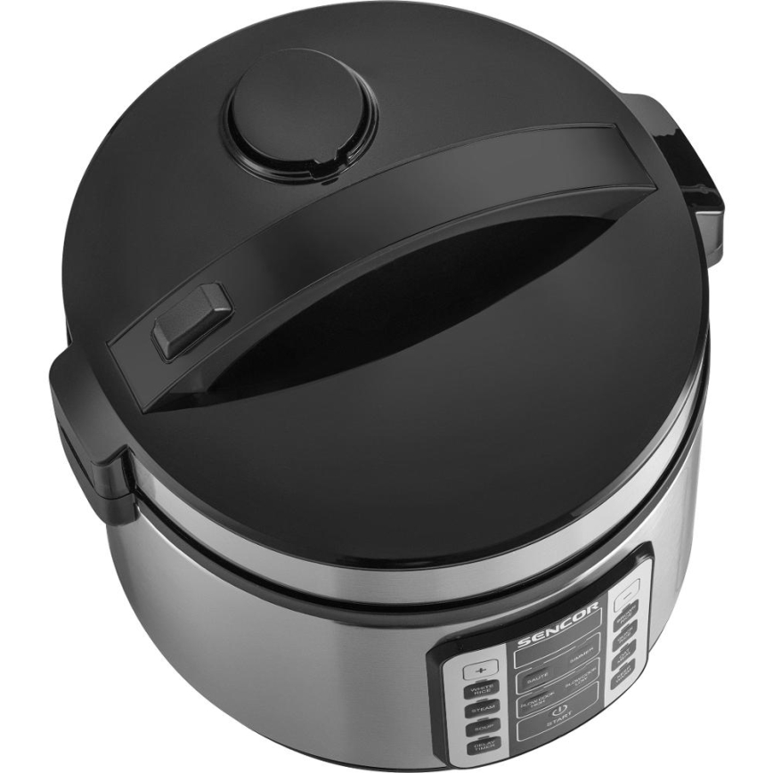 Sencor - Aparat de gătit orez multifuncțional 700W/230V 1,5 l inox/negru
