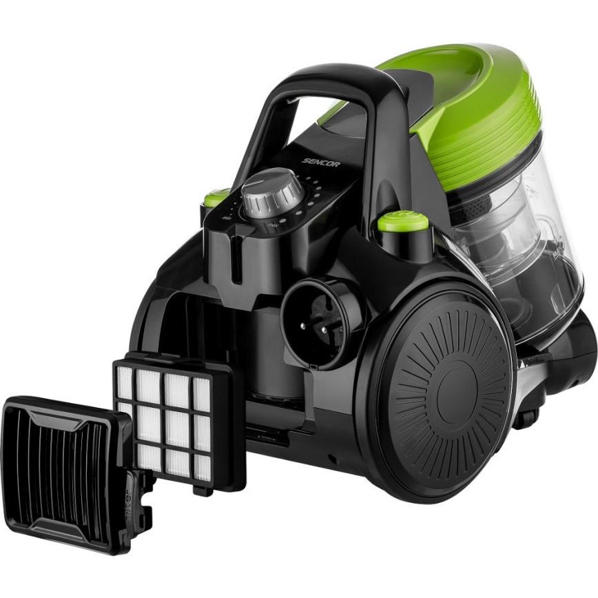 Sencor - Aspirator fără sac 2 l, 700 W/230 V, negru/verde