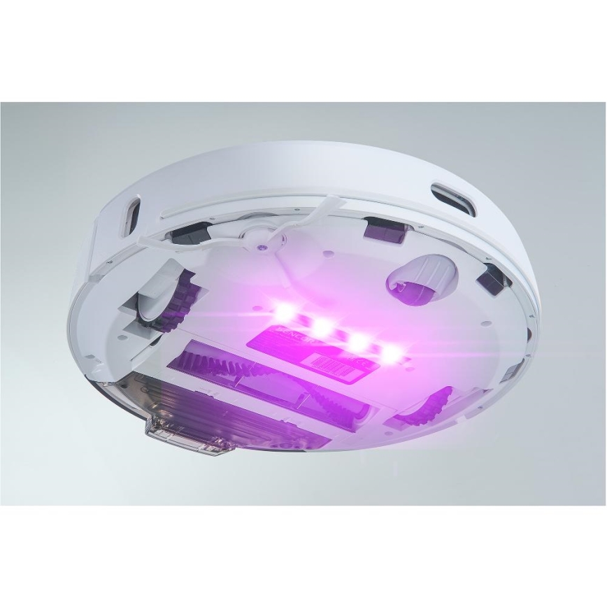 Sencor - Aspirator robot 2-în-1 cu mop, 50 W / 5000 mAh, Wi‑Fi, alb, cu telecomandă