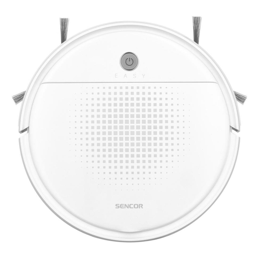 Sencor - Aspirator robot cu mop 2 în 1 18W/1500 mAh alb + telecomandă