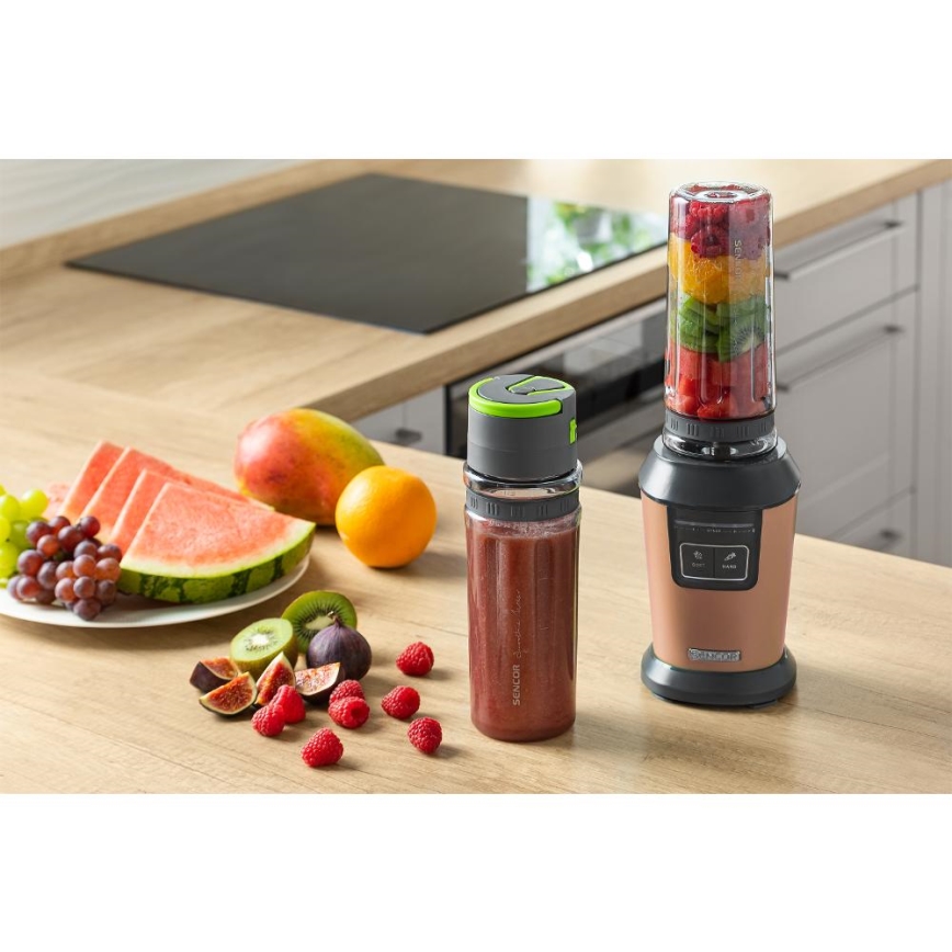 Sencor - Blender pentru smoothie cu accesorii 800W/230V cupru