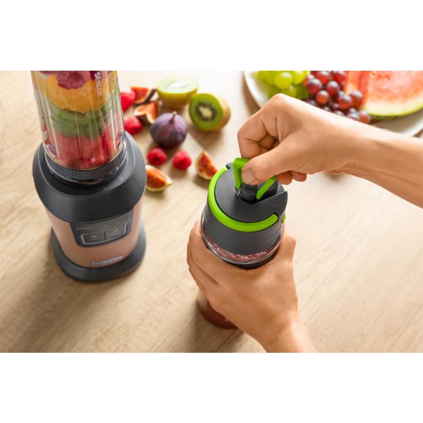 Sencor - Blender pentru smoothie cu accesorii 800W/230V cupru