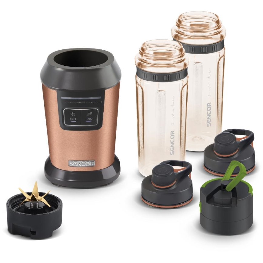 Sencor - Blender pentru smoothie cu accesorii 800W/230V cupru