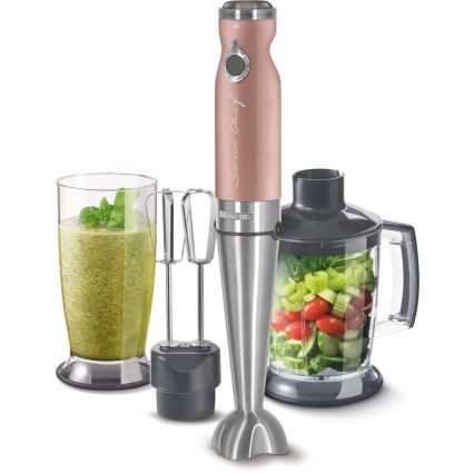 Sencor - Blender vertical 4 în 1 1200W/230V inox/aur roz