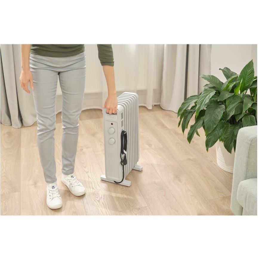 Sencor - Calorifer electric cu ulei, 9 elemente, 3 trepte de putere 800/1200/2000 W, 230 V, alb