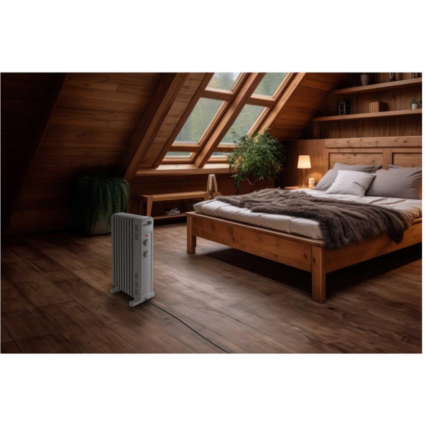 Sencor - Calorifer electric cu ulei, 9 elemente, 3 trepte de putere 800/1200/2000 W, 230 V, alb