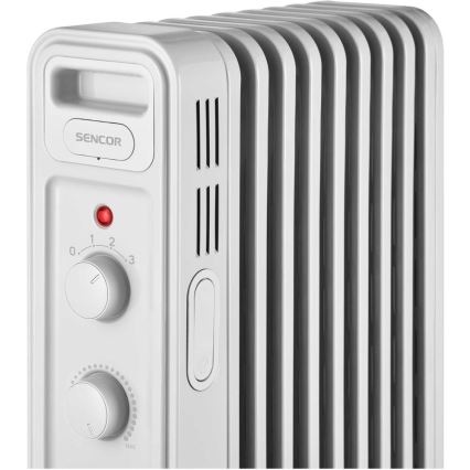 Sencor - Calorifer electric cu ulei, 9 elemente, 3 trepte de putere 800/1200/2000 W, 230 V, alb