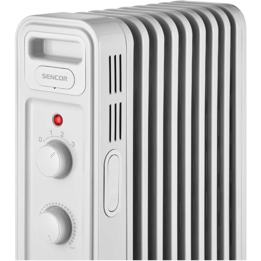 Sencor - Calorifer electric cu ulei, 9 elemente, 3 trepte de putere 800/1200/2000 W, 230 V, alb