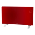 Sencor - Convector electric inteligent 1200/2400 W, 230 V, IP24, Wi-Fi, roșu