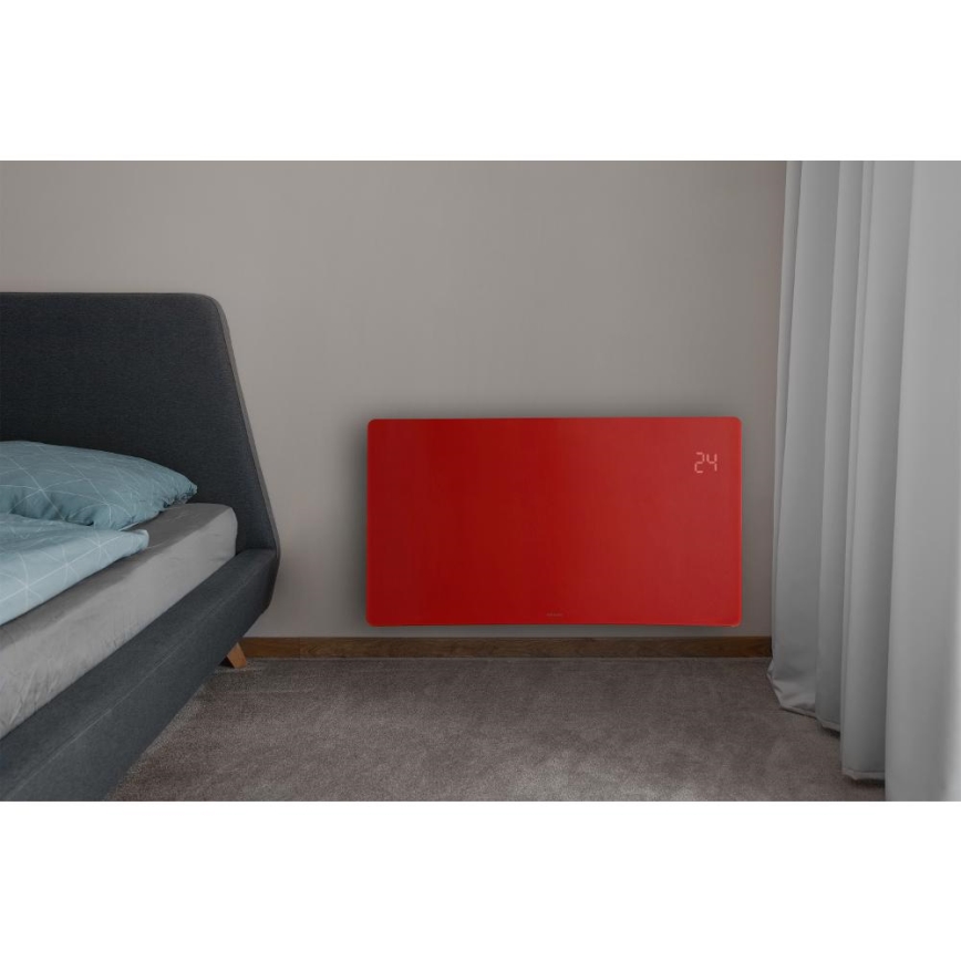 Sencor - Convector electric inteligent 1200/2400 W, 230 V, IP24, Wi-Fi, roșu