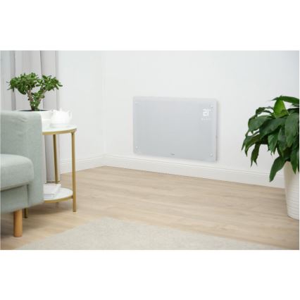 Sencor - Convector/încălzitor electric inteligent 2000 W, 230 V, IP24, Wi‑Fi, alb, cu telecomandă