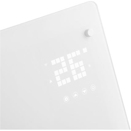 Sencor - Convector/încălzitor electric inteligent 2000 W, 230 V, IP24, Wi‑Fi, alb, cu telecomandă