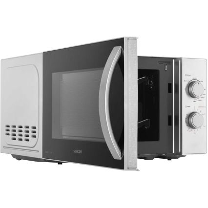 Sencor - cuptor cu microunde cu funcție grill, 700 W/1000 W, 230 V, 20 L, crom mat