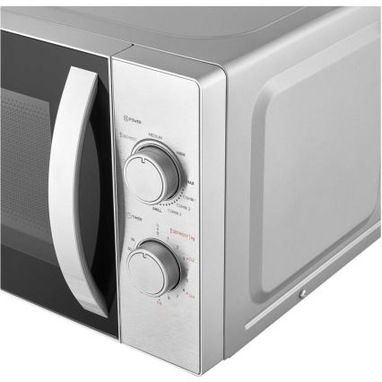 Sencor - cuptor cu microunde cu funcție grill, 700 W/1000 W, 230 V, 20 L, crom mat