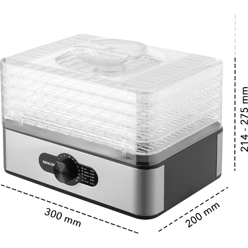 Sencor - Deshidrator de alimente cu reglare a temperaturii, 700 W/230 V