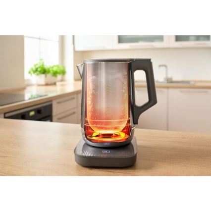 Sencor - Fierbător electric cu reglare a temperaturii 1,7 l 1800W/230V inox