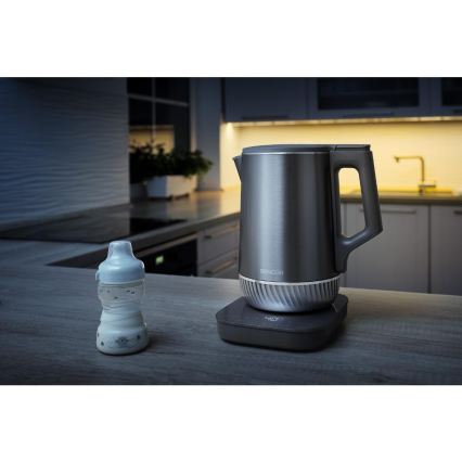 Sencor - Fierbător electric cu reglare a temperaturii 1,7 l 1800W/230V inox