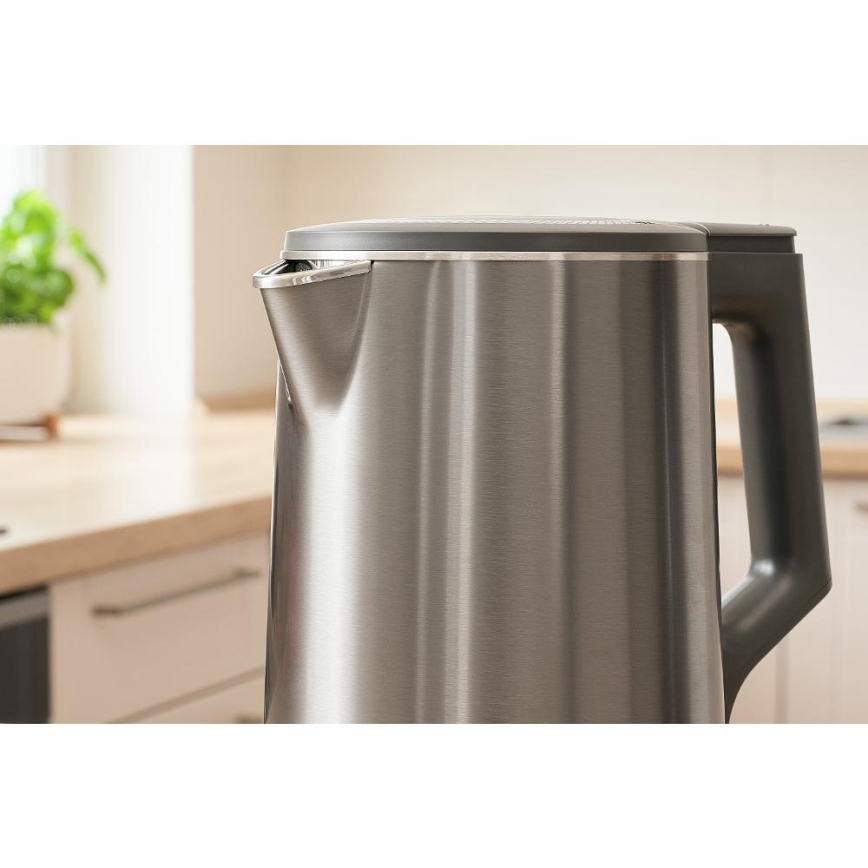 Sencor - Fierbător electric cu reglare a temperaturii 1,7 l 1800W/230V inox