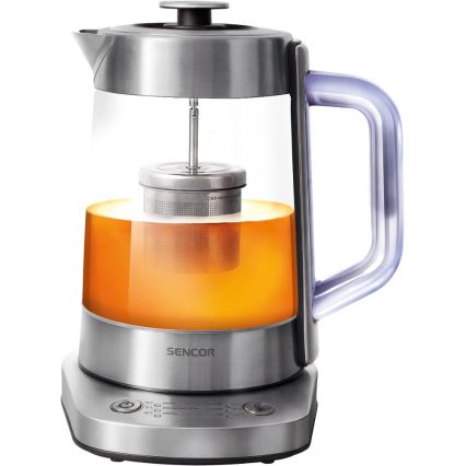 Sencor - Fierbător electric cu termostat 1,5 l 1500W/230V inox