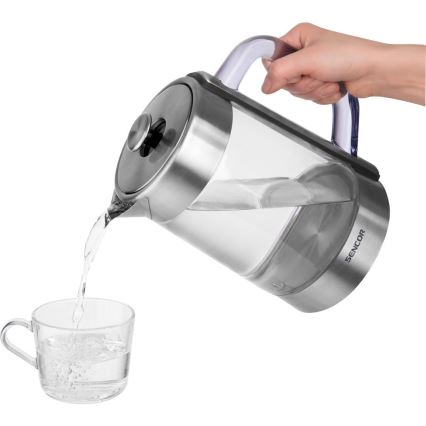 Sencor - Fierbător electric cu termostat 1,5 l 1500W/230V inox