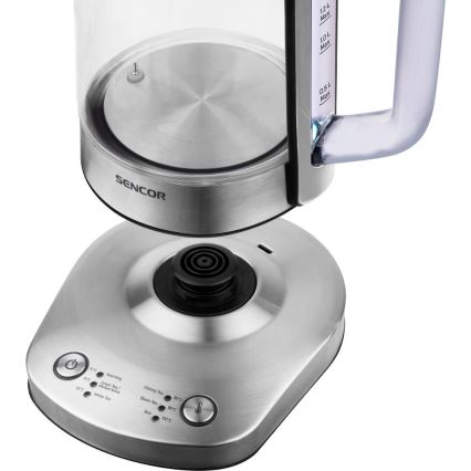 Sencor - Fierbător electric cu termostat 1,5 l 1500W/230V inox